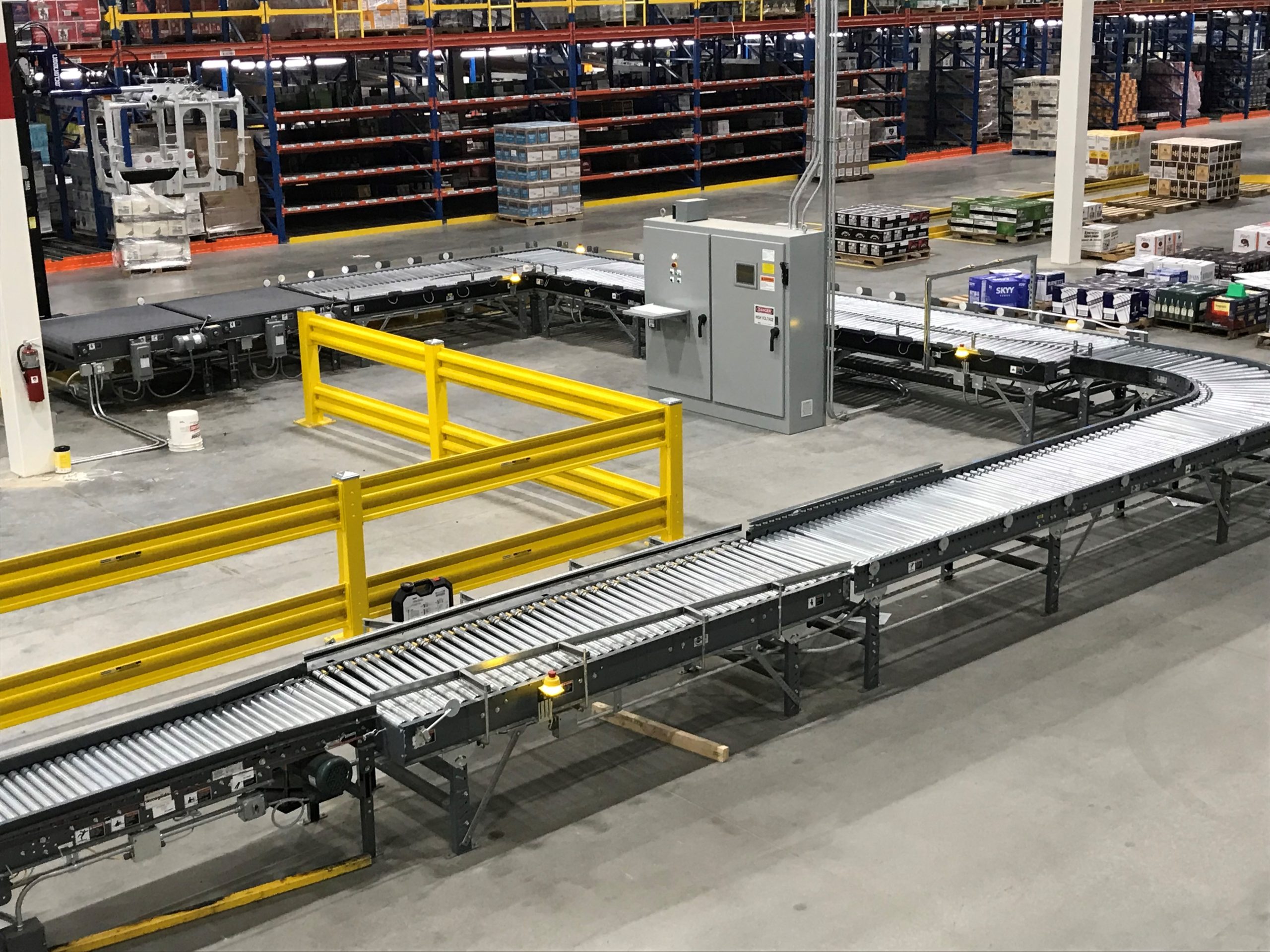 Image of a conveyor belt system integrated